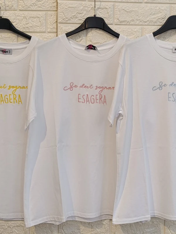 Γυναικείο Βαμβακερό T-Shirt με Κέντημα – μπροστινή όψη