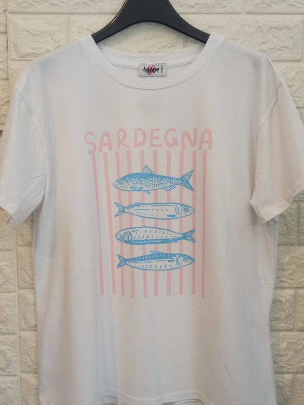 Γυναικείο Βαμβακερό T-Shirt με Ψαράκια – μπροστινή όψη